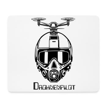 Drohnen-Pilot Kamera im Flug - Mousepad (Querformat) - Weiß - Vorne