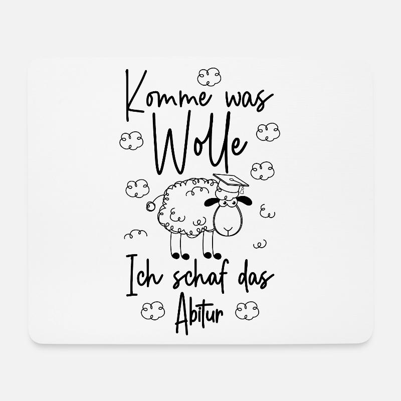 ABI 2026 KOMME WAS WOLLE ICH SCHAF DAS ABITUR 2026 - Mousepad (Querformat) - Weiß
