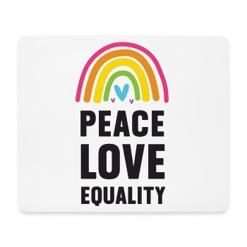 LGBT Pride Month - Peace. Love. Equality - Mouse Pad (horizontal) - white - Front