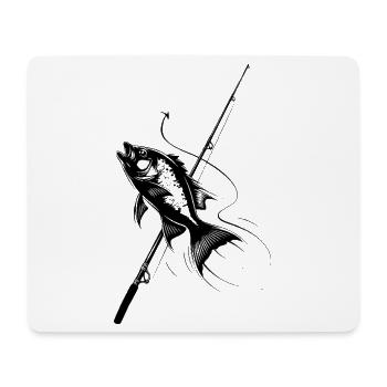 Pêche - Tapis de souris (format paysage) - blanc - Devant