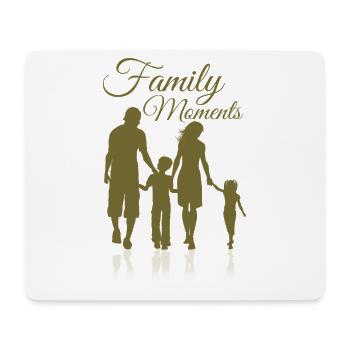 Outdoor Family Silhouette - Mousepad (Querformat) - Weiß - Vorne