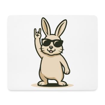 Rock’n’Hoppel - Tapis de souris (format paysage) - blanc - Devant