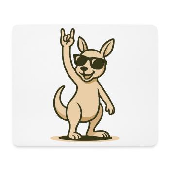 Rocker roo in sunglasses - Mouse Pad (horizontal) - white - Front