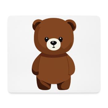 Karikatur Bär - Mousepad (Querformat) - Weiß - Vorne