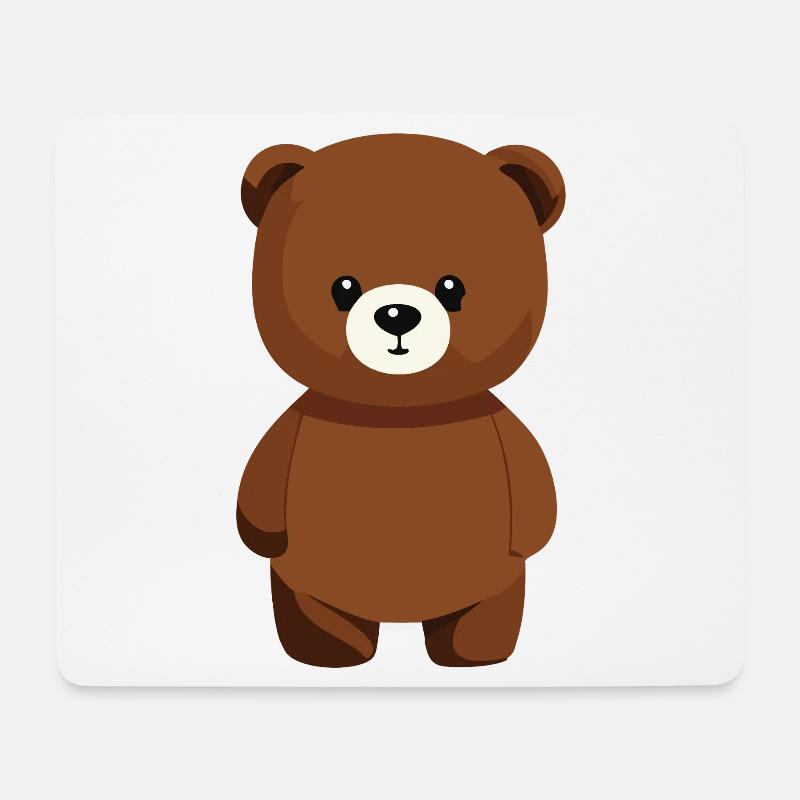 Karikatur Bär - Mousepad (Querformat) - Weiß
