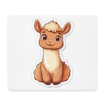 Lama Alpaka Llama - Mousepad (Querformat) - Weiß - Vorne