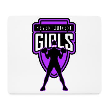 never_quiet_girls_united - Mouse Pad (horizontal) - white - Front