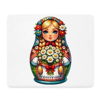 Matriochka en russe Matriochka Poupée Russe - Tapis de souris (format paysage) - blanc - Devant