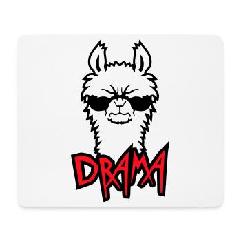 Lama Cool Wütend Sonnenbrille Pelzig Sauer Alpaka - Mousepad (Querformat) - Weiß - Vorne