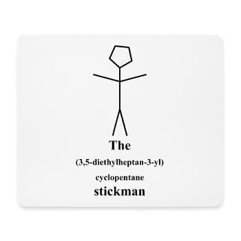 Figurine allumette - IUPAC Chemistry Joke - Nerd Alert - Tapis de souris (format paysage) - blanc - Devant