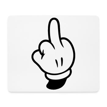 Middle Finger Hand Comic - Mouse Pad (horizontal) - white - Front