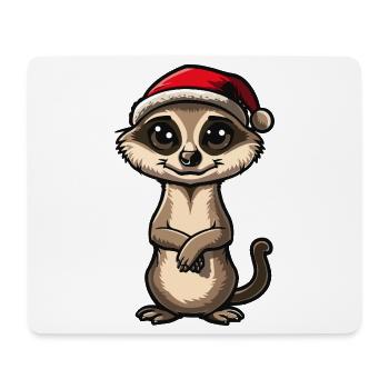 Suricate Noël - Tapis de souris (format paysage) - blanc - Devant