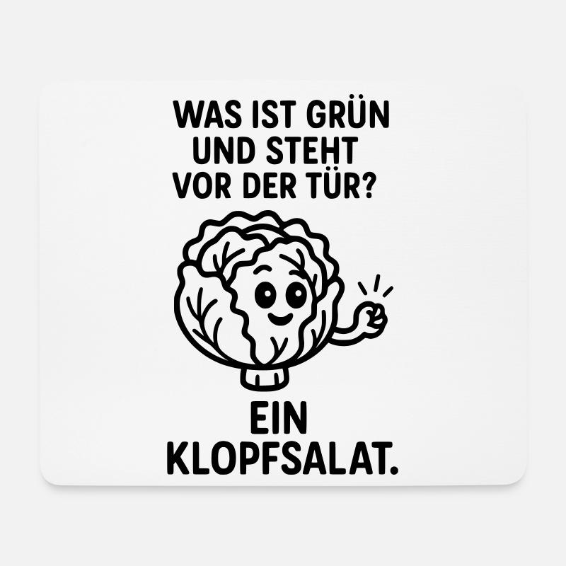 klopfsalat witz - Mousepad (Querformat) - Weiß