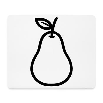 Birne - Mousepad (Querformat) - Weiß - Vorne