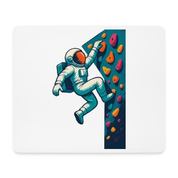 Bouldern Astronaut schweben leicht klettern Gesche - Mousepad (Querformat) - Weiß - Vorne