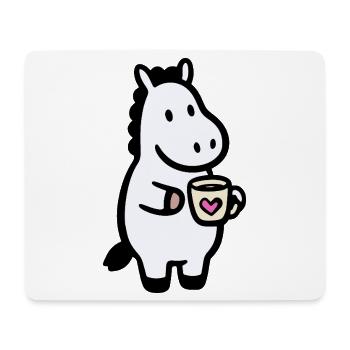HerzHippo Coffee Companion - Mouse Pad (horizontal) - white - Front