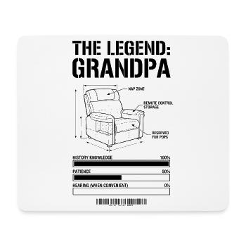 The Legend Grandpa - Mousepad (Querformat) - Weiß - Vorne