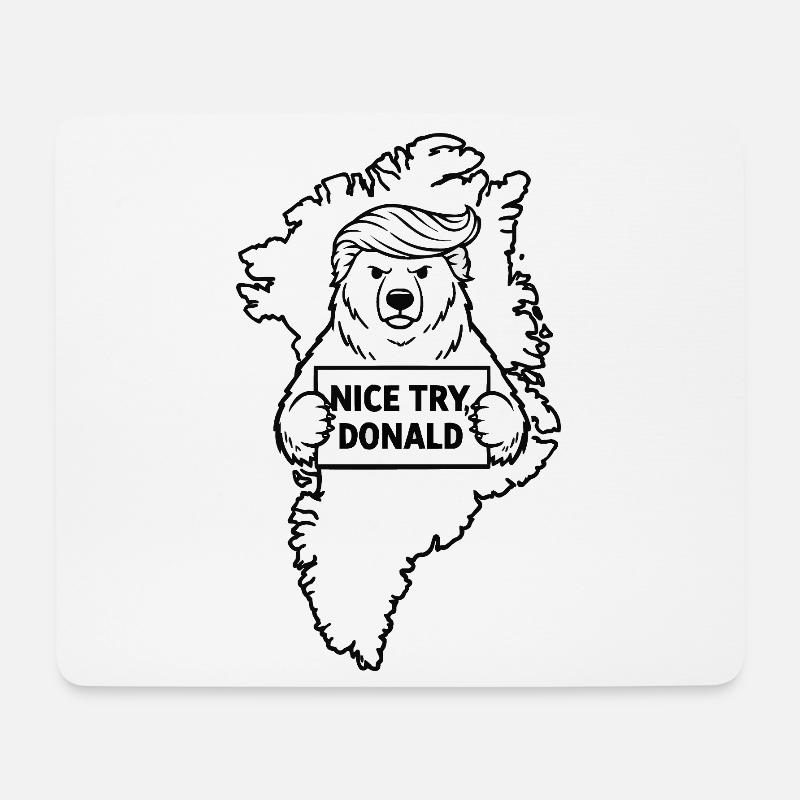 Greenland is not for Sale - Mousepad (Querformat) - Weiß