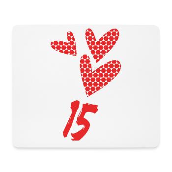 15. 15 YEARS. 15th ANNIVERSARY. 15 YEAR ANNIVERSARY. - Mouse Pad (horizontal) - white - Front