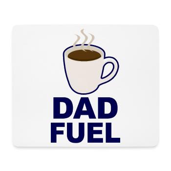 Dad Fuel – Kaffeebetriebenes Papa-Design - Mousepad (Querformat) - Weiß - Vorne