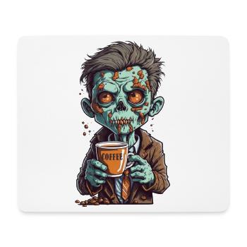 Coffee Monster - Caffeine Zombie - Morning Grouch - Mouse Pad (horizontal) - white - Front
