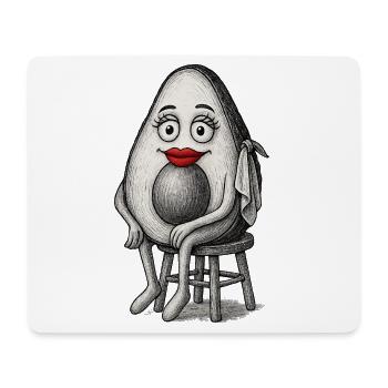 Skurrile Avocado - Mousepad (Querformat) - Weiß - Vorne