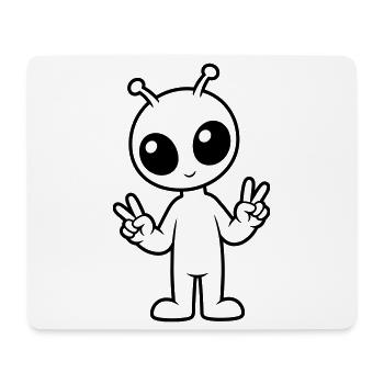 Außerirdischer Frieden - Mousepad (Querformat) - Weiß - Vorne