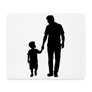 Family Silhouette Dear Children Parents Mom Dad - Mouse Pad (horizontal) - white - Front