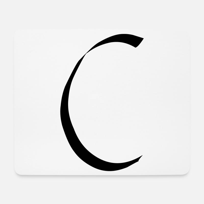 Buchstabe C - Mousepad (Querformat) - Weiß