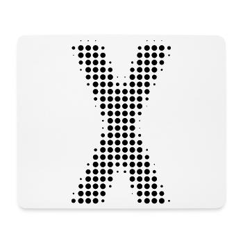 Buchstabe X – Punktmuster Initial Design - Mousepad (Querformat) - Weiß - Vorne