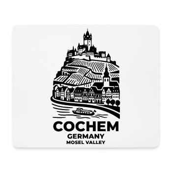 Cochem Silhouette Rhine Moselle - Mouse Pad (horizontal) - white - Front