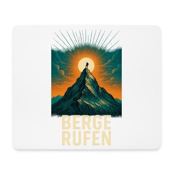 Berge rufen am Gipfel - Mousepad (Querformat) - Weiß - Vorne
