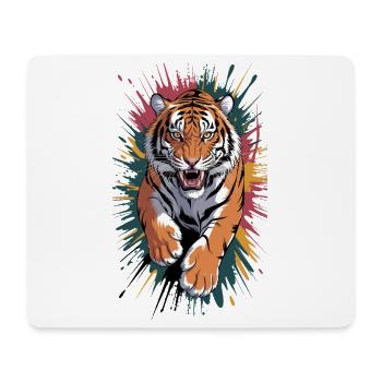 Art majestueux de la faune tigre - Tapis de souris (format paysage) - blanc - Devant