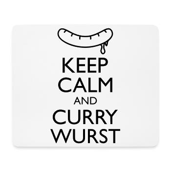 Keep calm and Curry Wurst - Mousepad (Querformat) - Weiß - Vorne