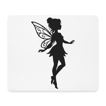 Feenflügel Silhouette - Mousepad (Querformat) - Weiß - Vorne