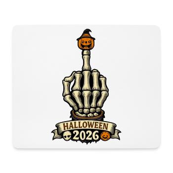 Skelettfinger Halloween 2026 Kostüm Halloweenparty - Mousepad (Querformat) - Weiß - Vorne