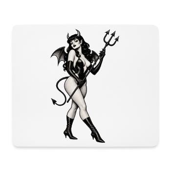 HÖLLE AUF ABSÄTZEN - Mousepad (Querformat) - Weiß - Vorne