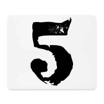 5 Number jersey - Mouse Pad (horizontal) - white - Front