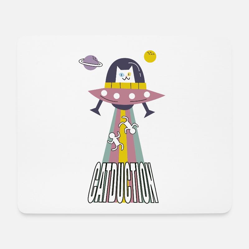 KADUKTION. Meine Katze ist ein Außerirdischer! Für dunkle Kleidung - Mousepad (Querformat) - Weiß