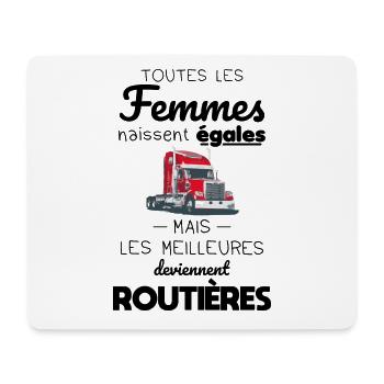 Femmes égales les meilleures deviennent routières - Tapis de souris (format paysage) - blanc - Devant