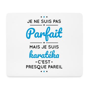Je ne suis pas parfait mais je suis karatéka - Tapis de souris (format paysage) - blanc - Devant