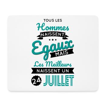 Anniversaire - Les meilleurs naissent 24 Juillet - Tapis de souris (format paysage) - blanc - Devant