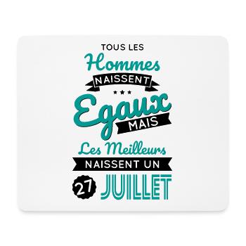 Anniversaire - Les meilleurs naissent 27 Juillet - Tapis de souris (format paysage) - blanc - Devant