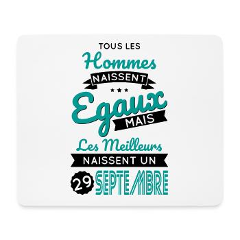 Anniversaire - Les meilleurs naissent 29 Septembre - Tapis de souris (format paysage) - blanc - Devant