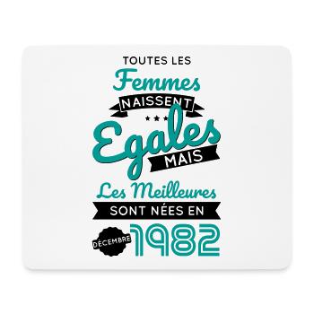 Anniversaire 40 ans - Meilleures Décembre 1982 - Tapis de souris (format paysage) - blanc - Devant