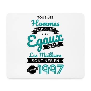 Anniversaire 25 ans - Meilleurs nés Décembre 1997 - Tapis de souris (format paysage) - blanc - Devant