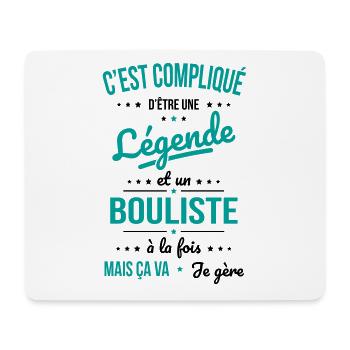 Compliqué d'être une légende et un bouliste - Tapis de souris (format paysage) - blanc - Devant