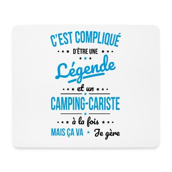 Compliqué d'être une légende et un camping-cariste - Tapis de souris (format paysage) - blanc - Devant