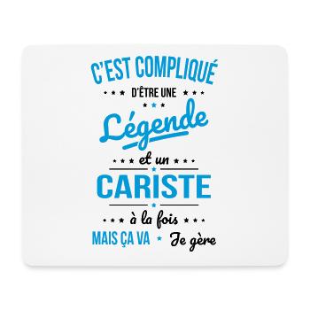 Compliqué d'être une légende et un cariste - Tapis de souris (format paysage) - blanc - Devant