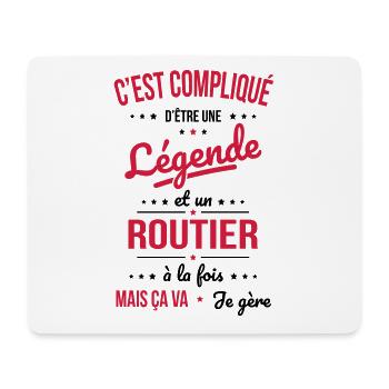 Compliqué d'être une légende et un routier - Tapis de souris (format paysage) - blanc - Devant